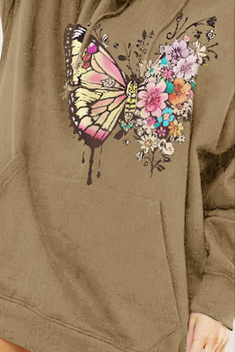 Outfit Flow - Simply Love Simply Love Full Size Butterfly Graphic Dropped Shoulder Hoodie