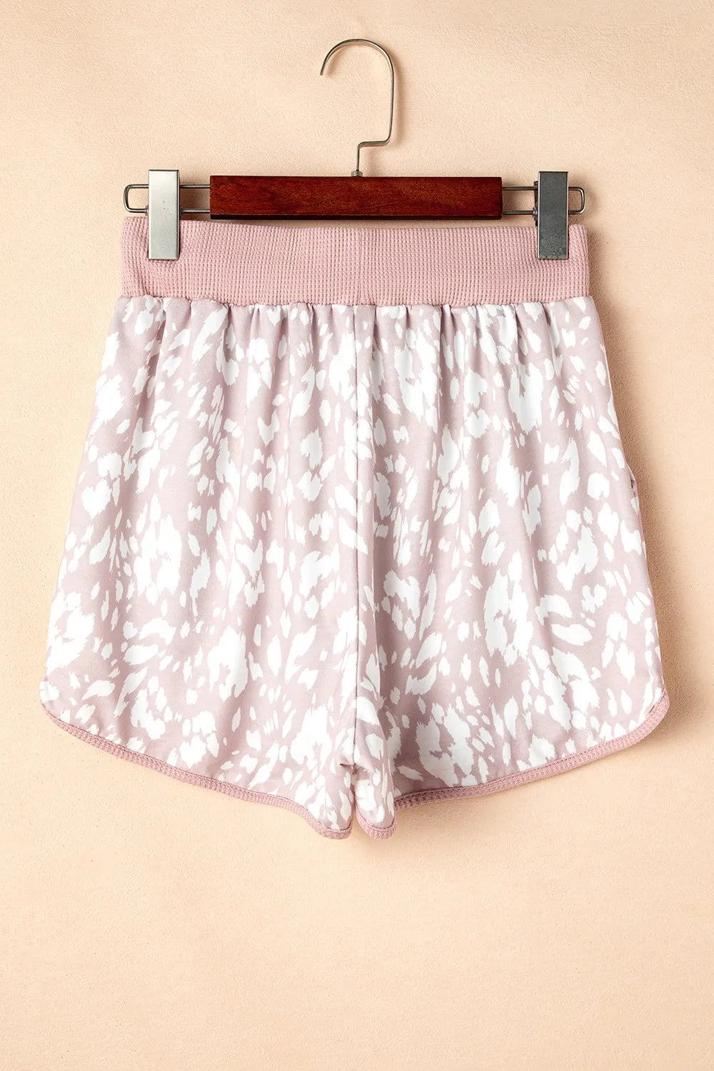 Abstract Print Drawstring Casual Shorts OutfitFlow