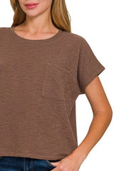 Zenana Round Neck Short Sleeve T-Shirt OutfitFlow