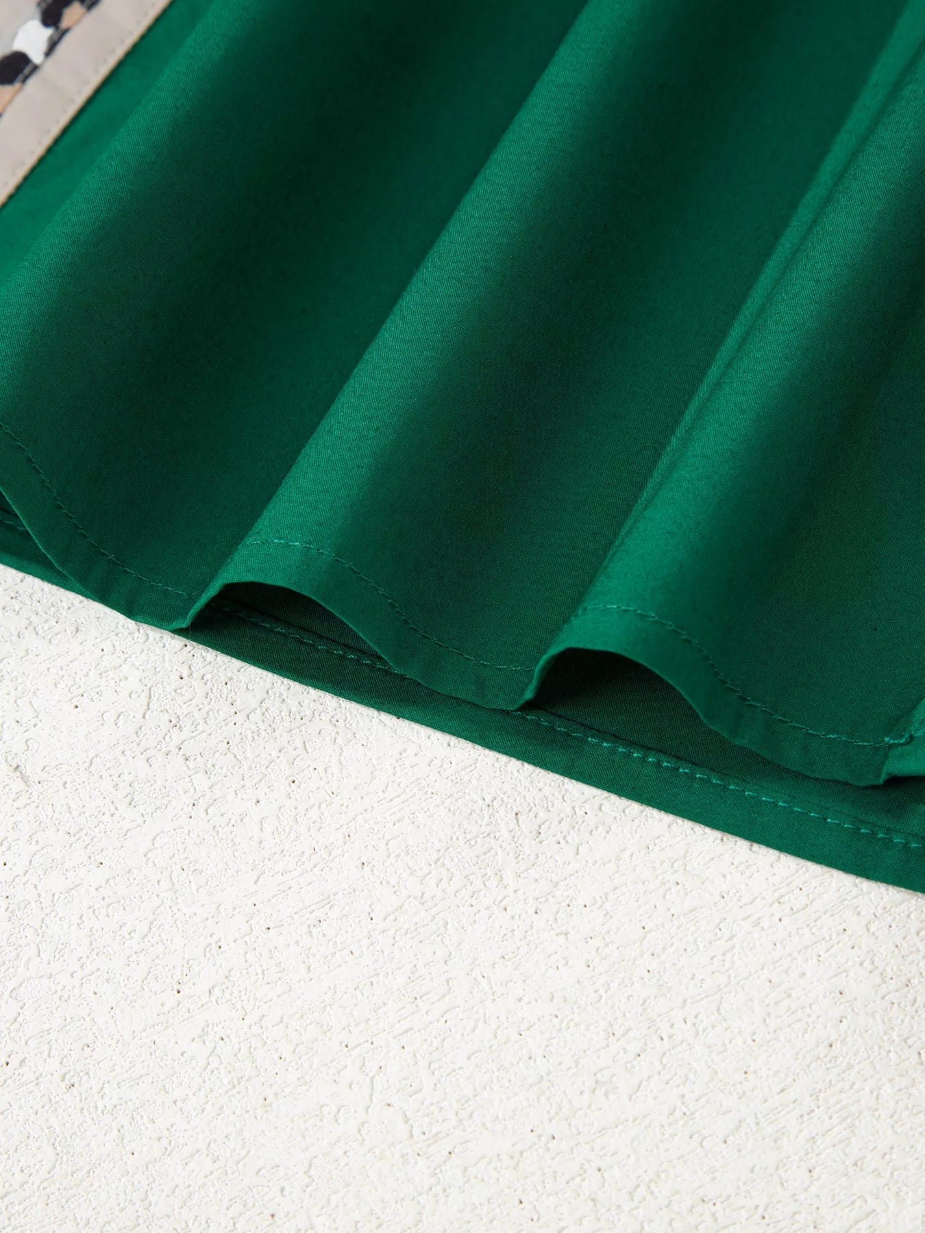 Puffy Flounce Sleeve Leopard Trim V Neck Blouse OutfitFlow