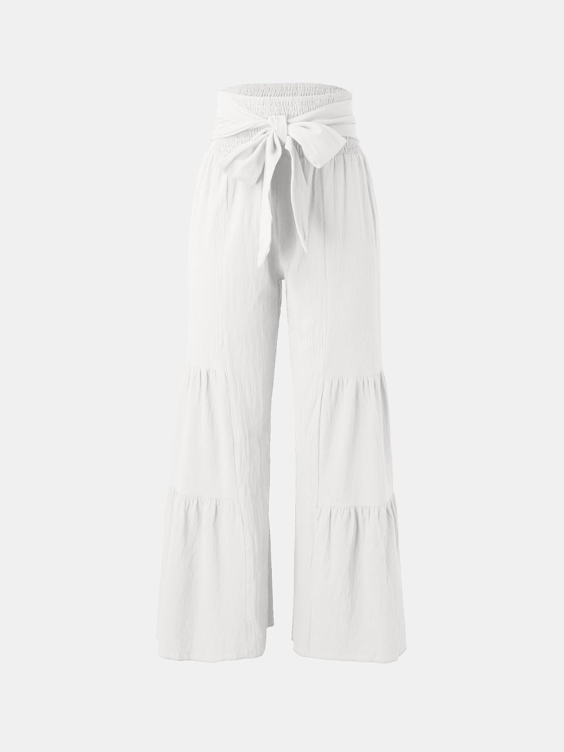 Outfit Flow - Tied Ruched Wide Leg Pants