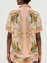 Button Up Short Sleeve Shirt and Shorts Set OutfitFlow
