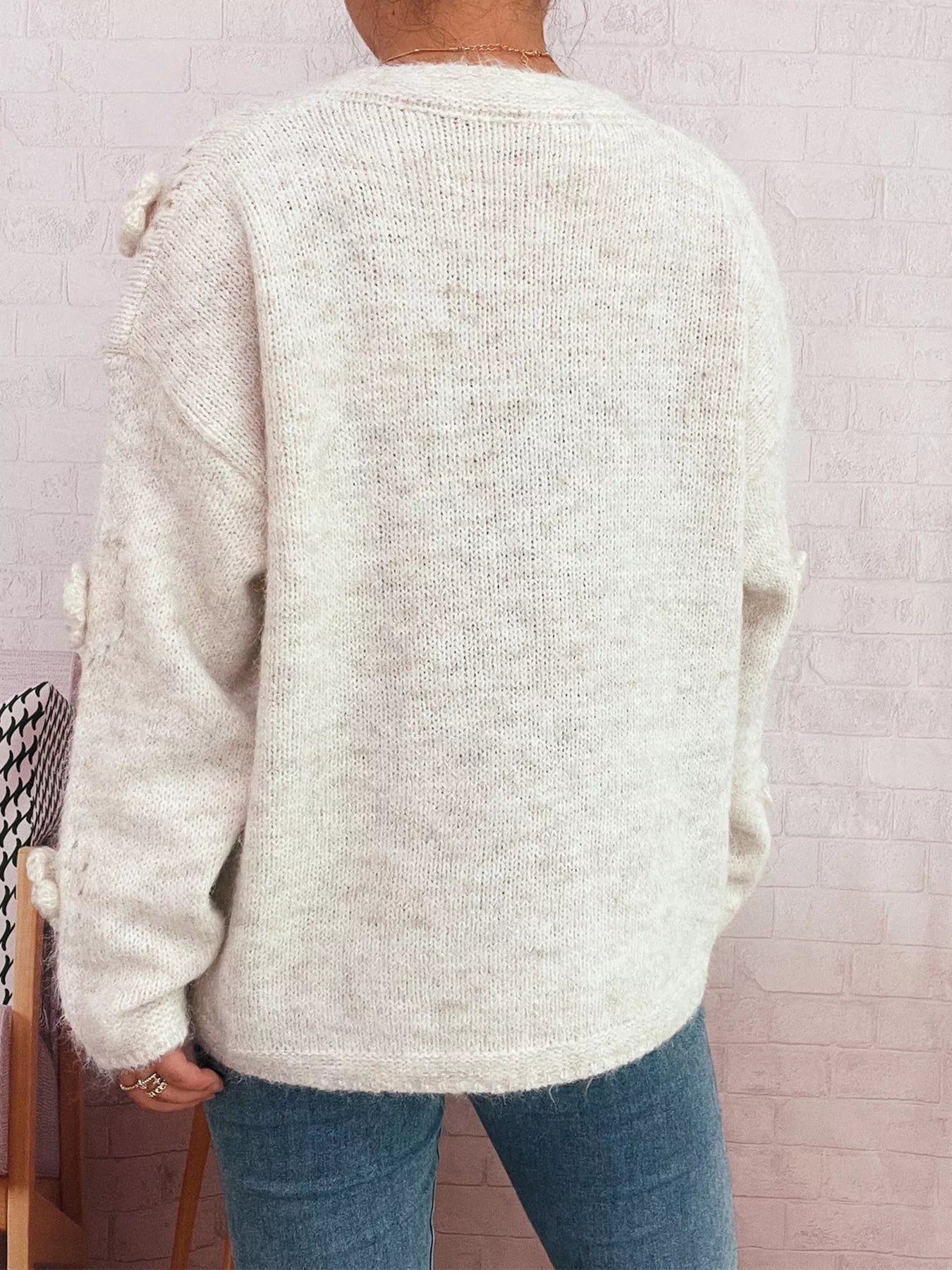 Flower Button-Up Cardigan OutfitFlow