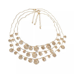 3-Piece 18K Gold-Plated Zinc Alloy Necklace OutfitFlow