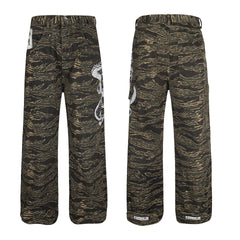 Men's Snake Camouflage Loose Fit Pants OutfitFlow