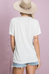 BiBi Colr Block Waffle Knit Top OutfitFlow