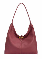 David Jones Classic Leather Shoulder Bag WINDSOR WINE One Size Trendsi
