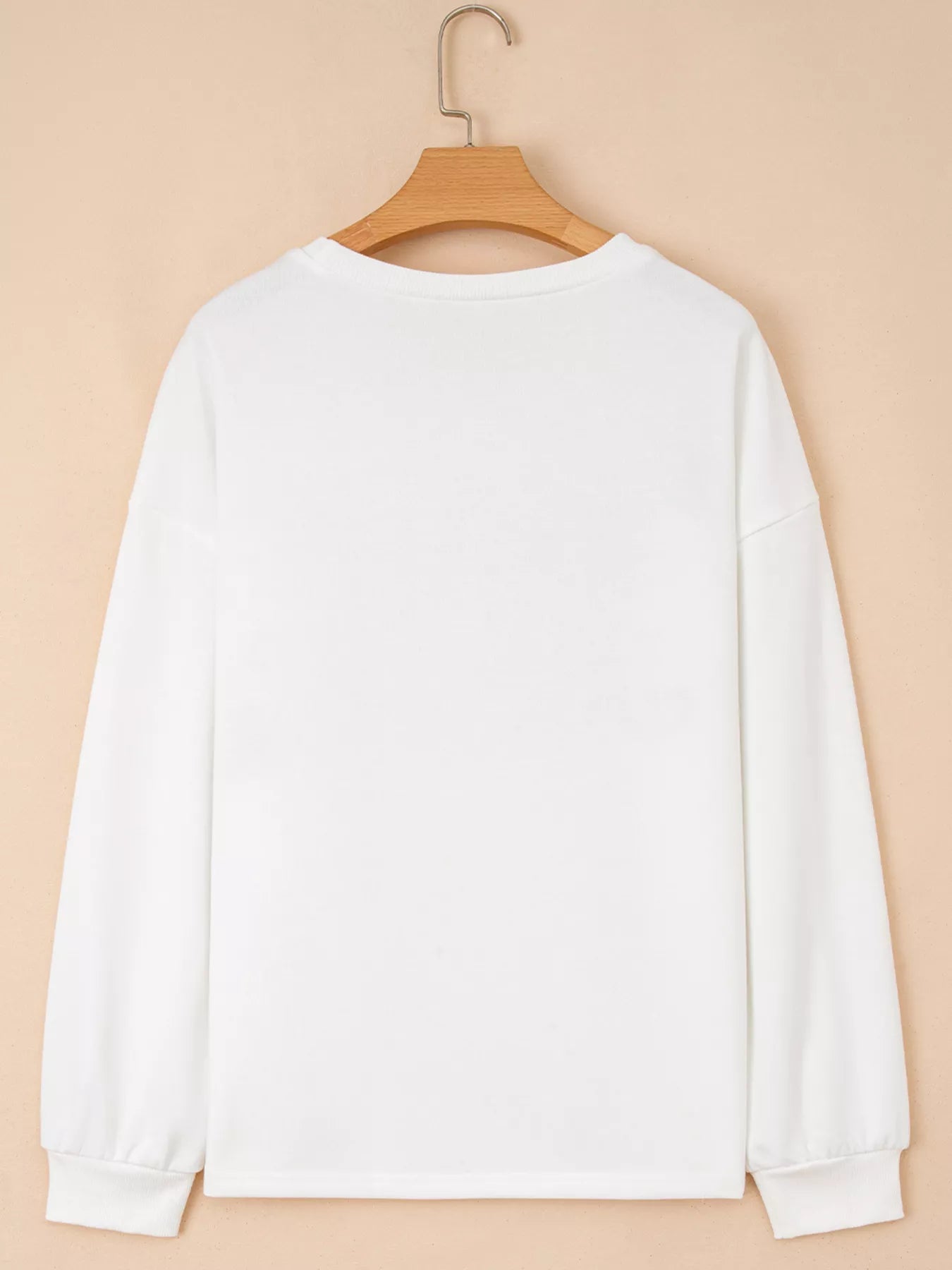 HOLLY JOLLY Embroidered Round Neck Sweatshirt OutfitFlow