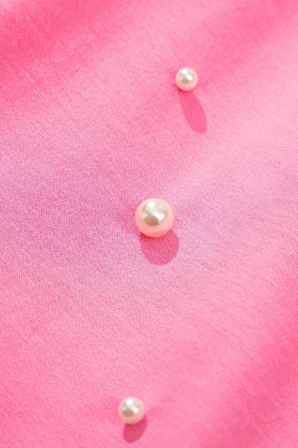 Contrast Bow Trim Pearl Puff Sleeve Blouse and Skort 2pcs Set OutfitFlow