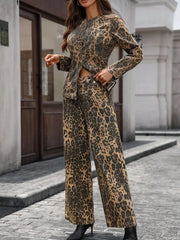 Button Up Long Sleeve Top and Jeans Denim Set OutfitFlow