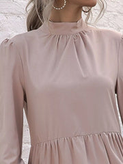 High-Low Flounce Sleeve Dress OutfitFlow
