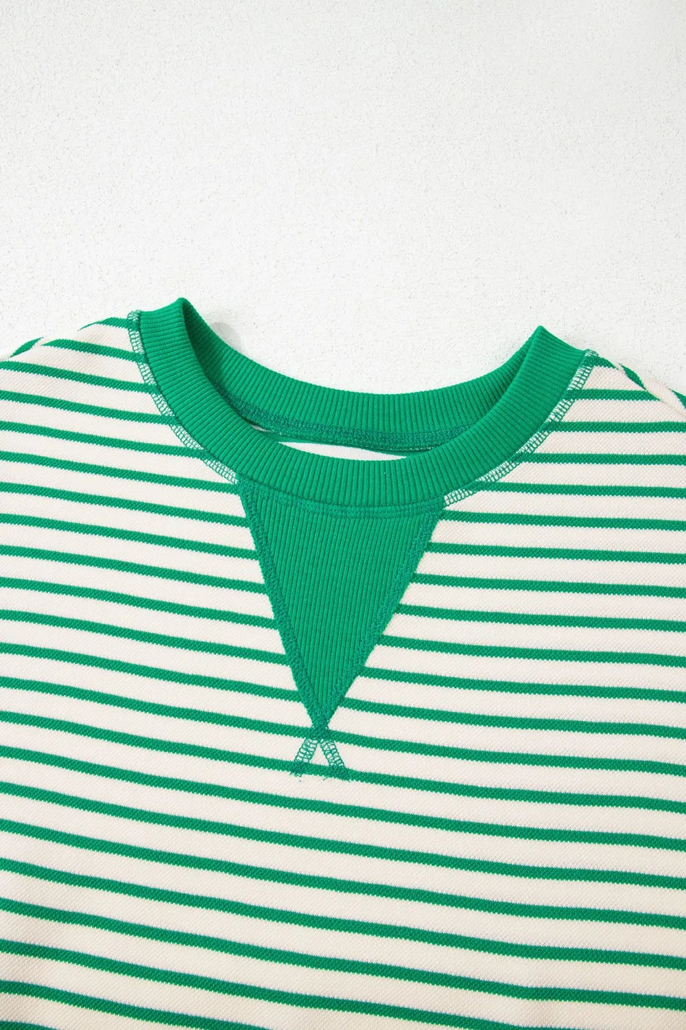 Striped Flounce Sleeve Casual Blouse OutfitFlow