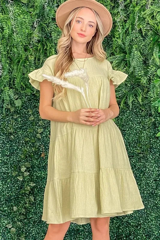 And The Why Cotton Gauze Baby Doll Casual Dress OutfitFlow