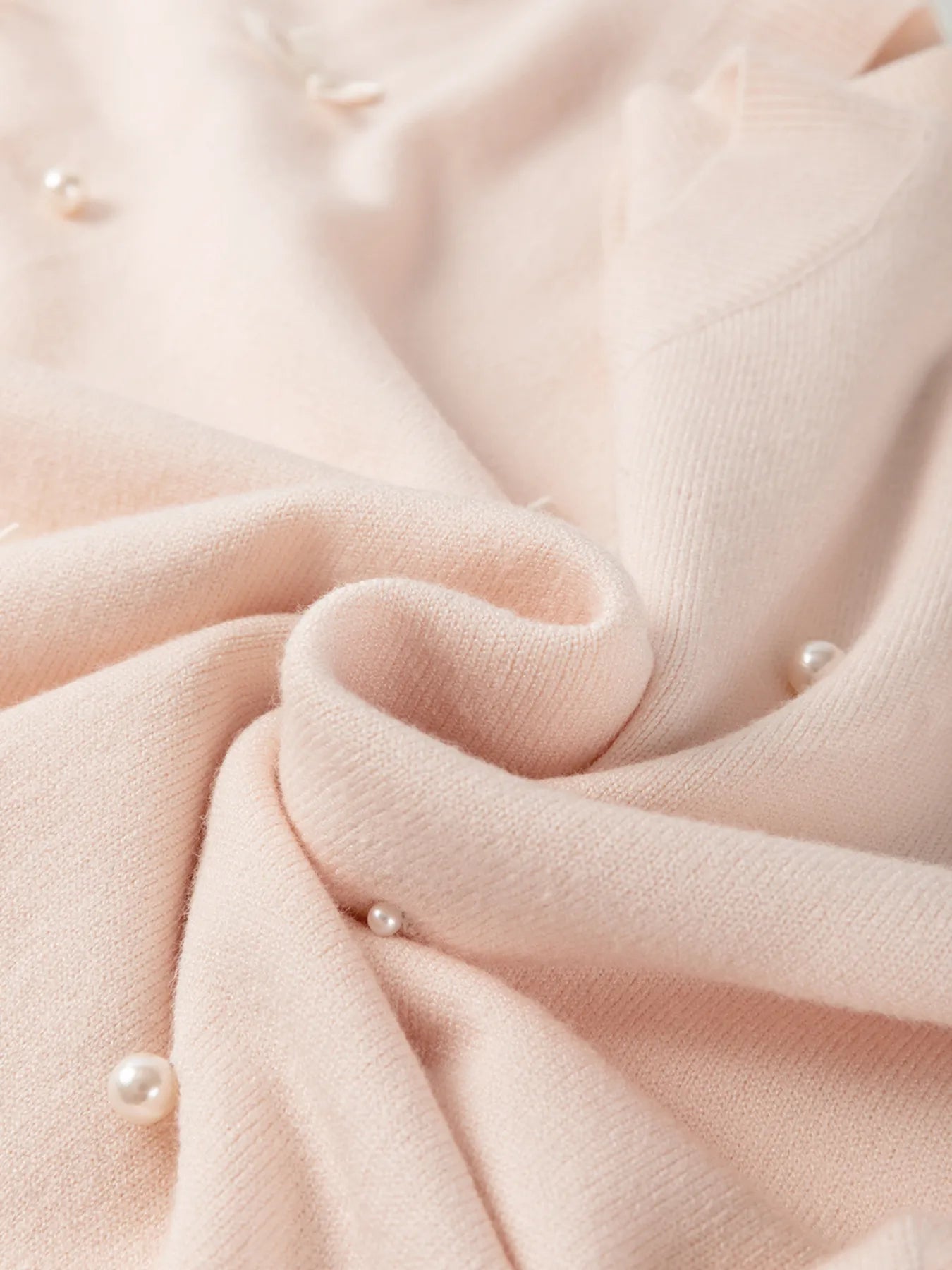 Pearl Embellished Bow Detail Short Sleeve Sweater OutfitFlow
