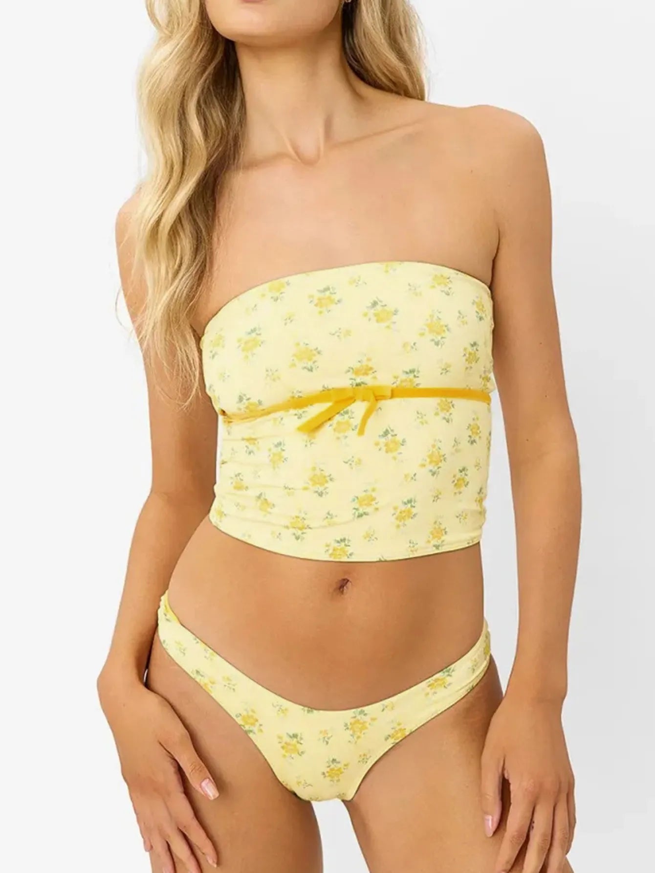 Floral Tube Top and Bottom Set OutfitFlow