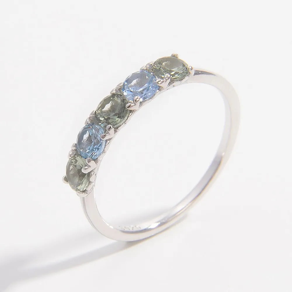 925 Sterling Silver Rhinestone Ring OutfitFlow
