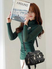 Rivet Decor Multifunctional Crossbody Bag OutfitFlow