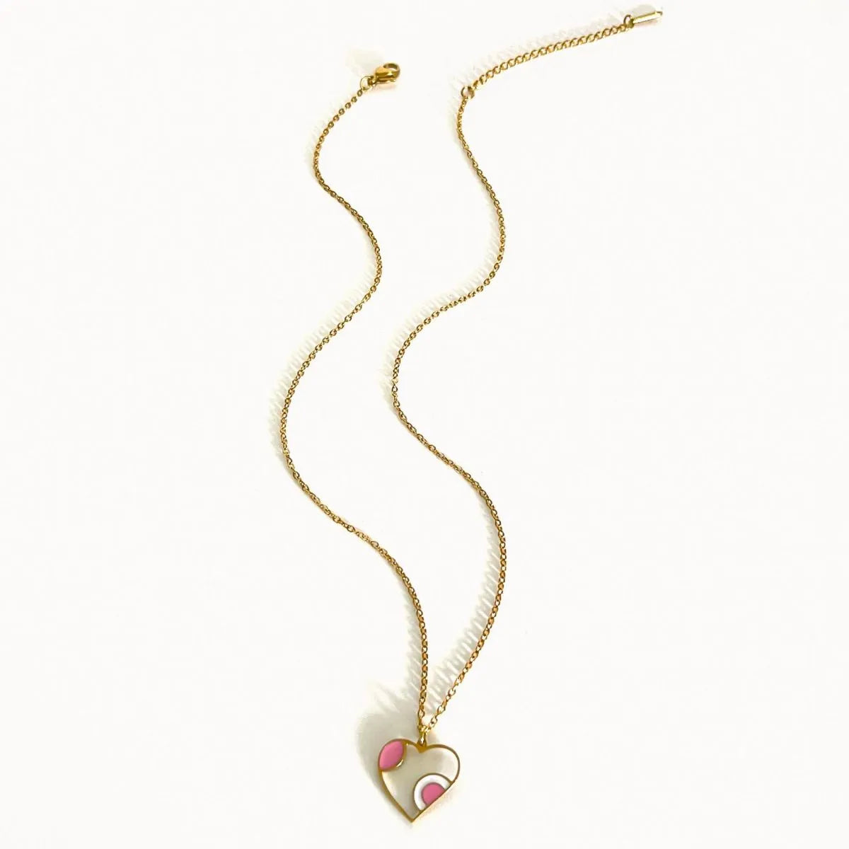 2-Piece Stainless Steel Heart Pendant Necklace OutfitFlow