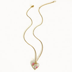 2-Piece Stainless Steel Heart Pendant Necklace OutfitFlow