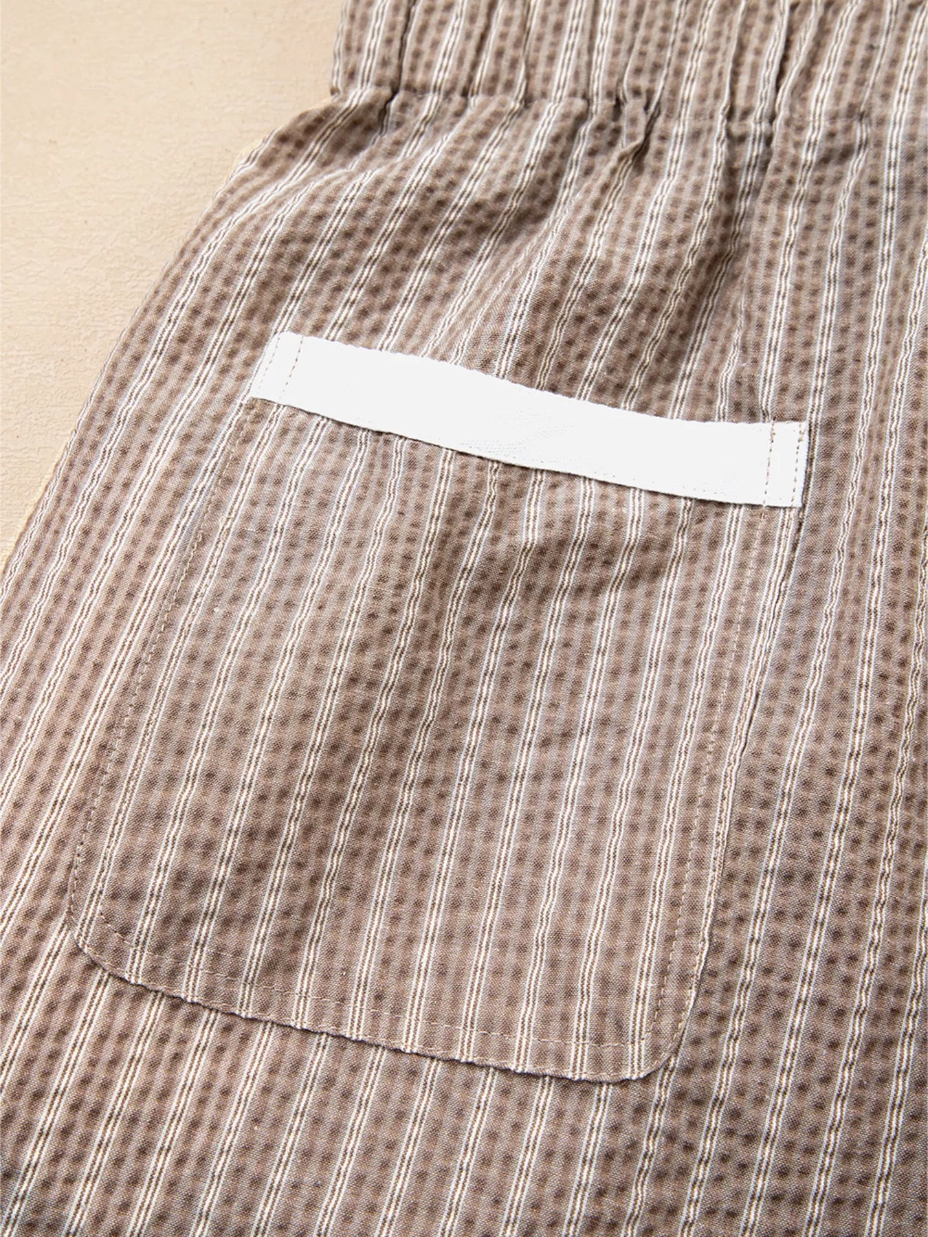 Stripe Drawstring Cargo Jogger Pants with Pockets OutfitFlow