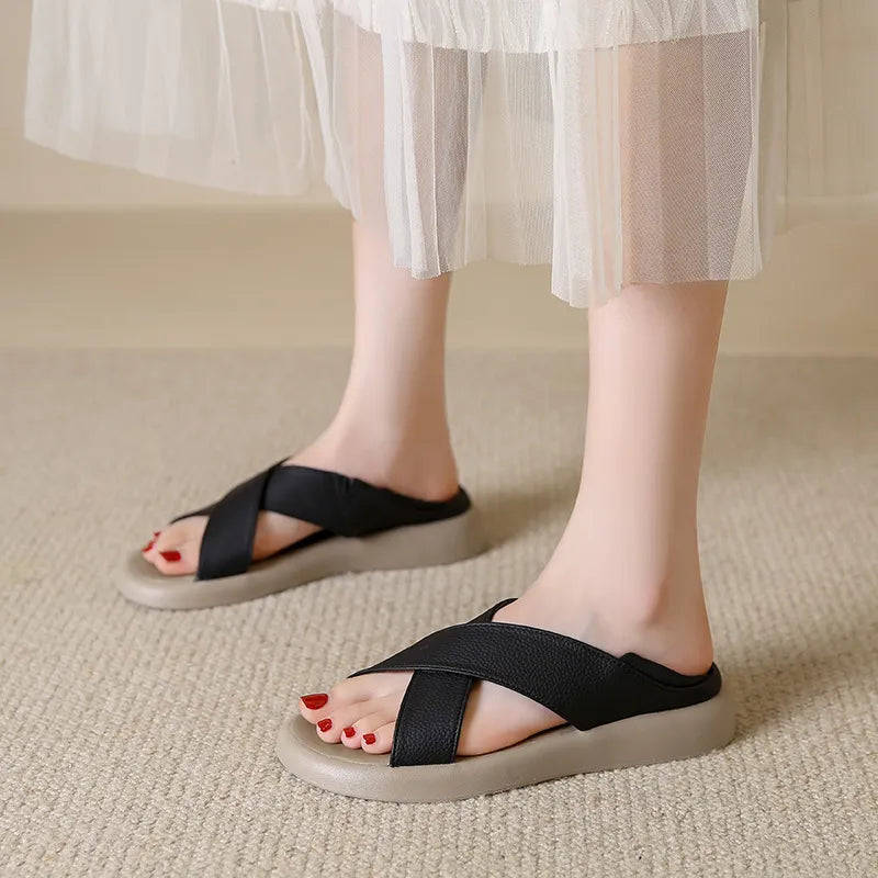 Crossover Platform Comfort Sandals OutfitFlow