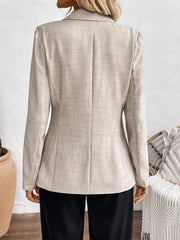 One Button Lapel Collar Blazer OutfitFlow