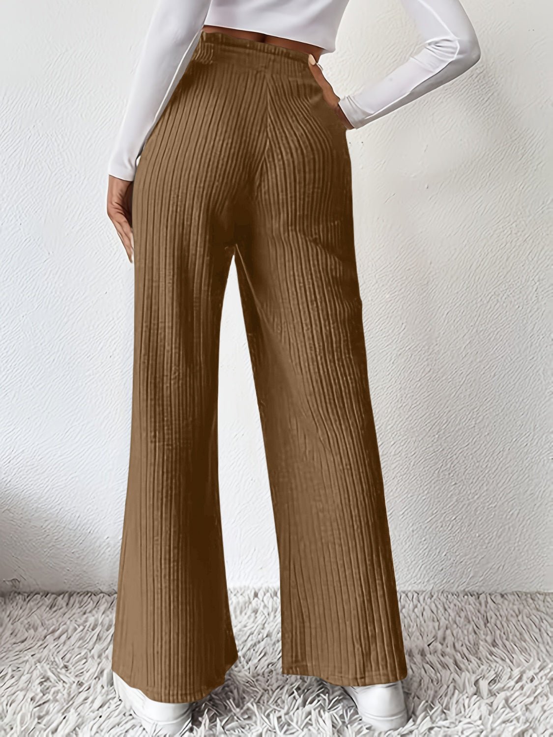 Outfit Flow - Ribbed High Waist Pants