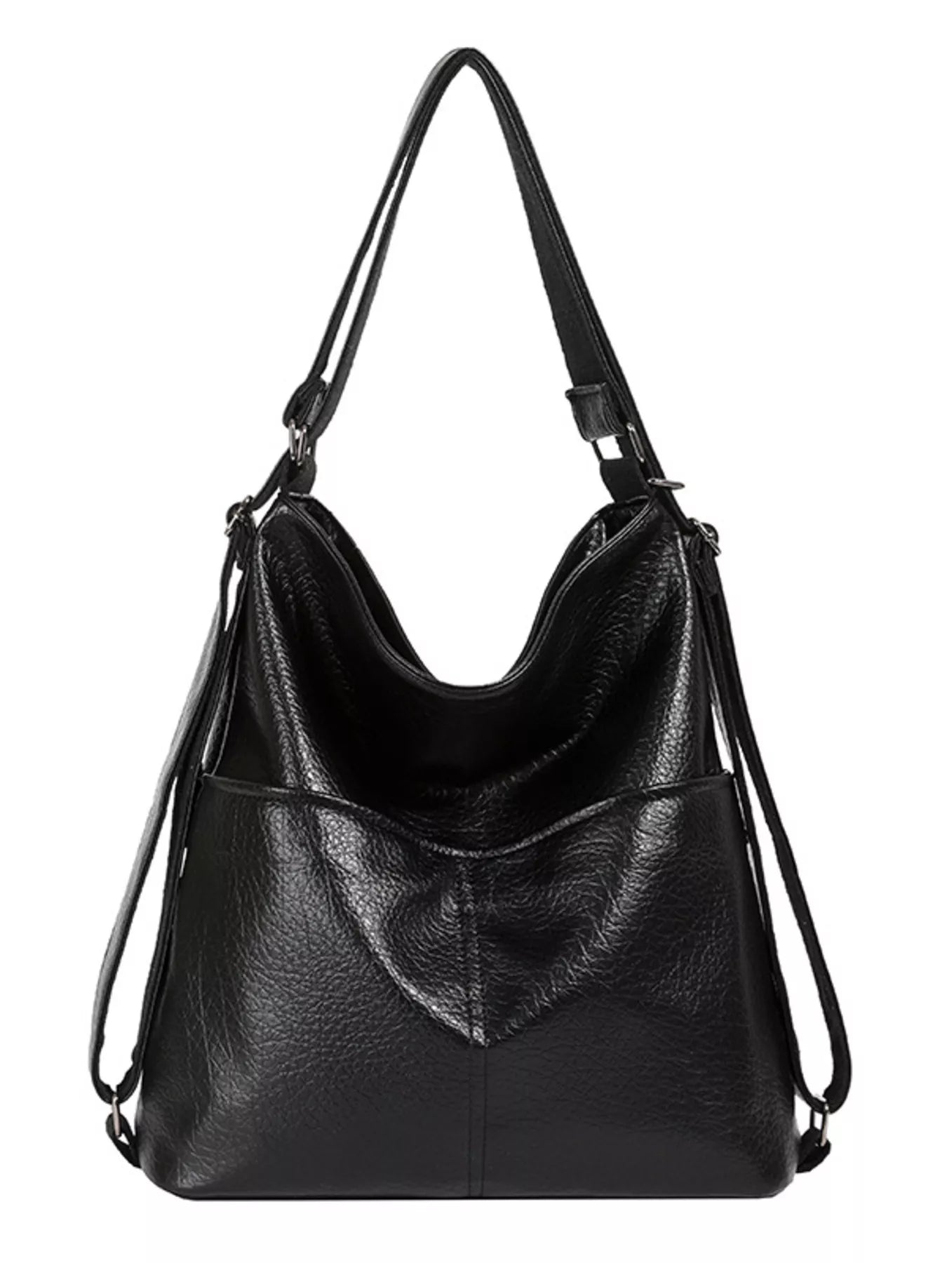 Leather Convertible Shoulder Bag OutfitFlow