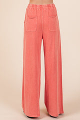 Outfit Flow - Mittoshop Mineral Wash French Terry Drawstring Wide Leg Pants