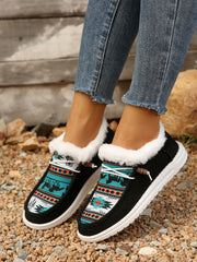 Outfit Flow - Printed Round Toe Flat Slip-Ons