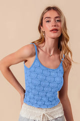 SO ME Two Tone Floral Seamless Tank Top OutfitFlow