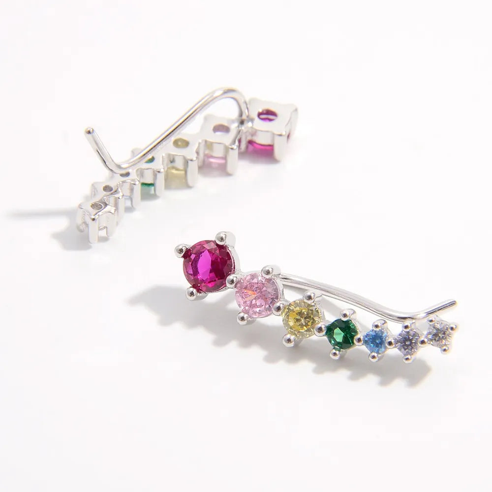 925 Sterling Silver Inlaid Zircon Earrings OutfitFlow