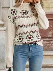 Cable Knit Turtleneck Sweater OutfitFlow