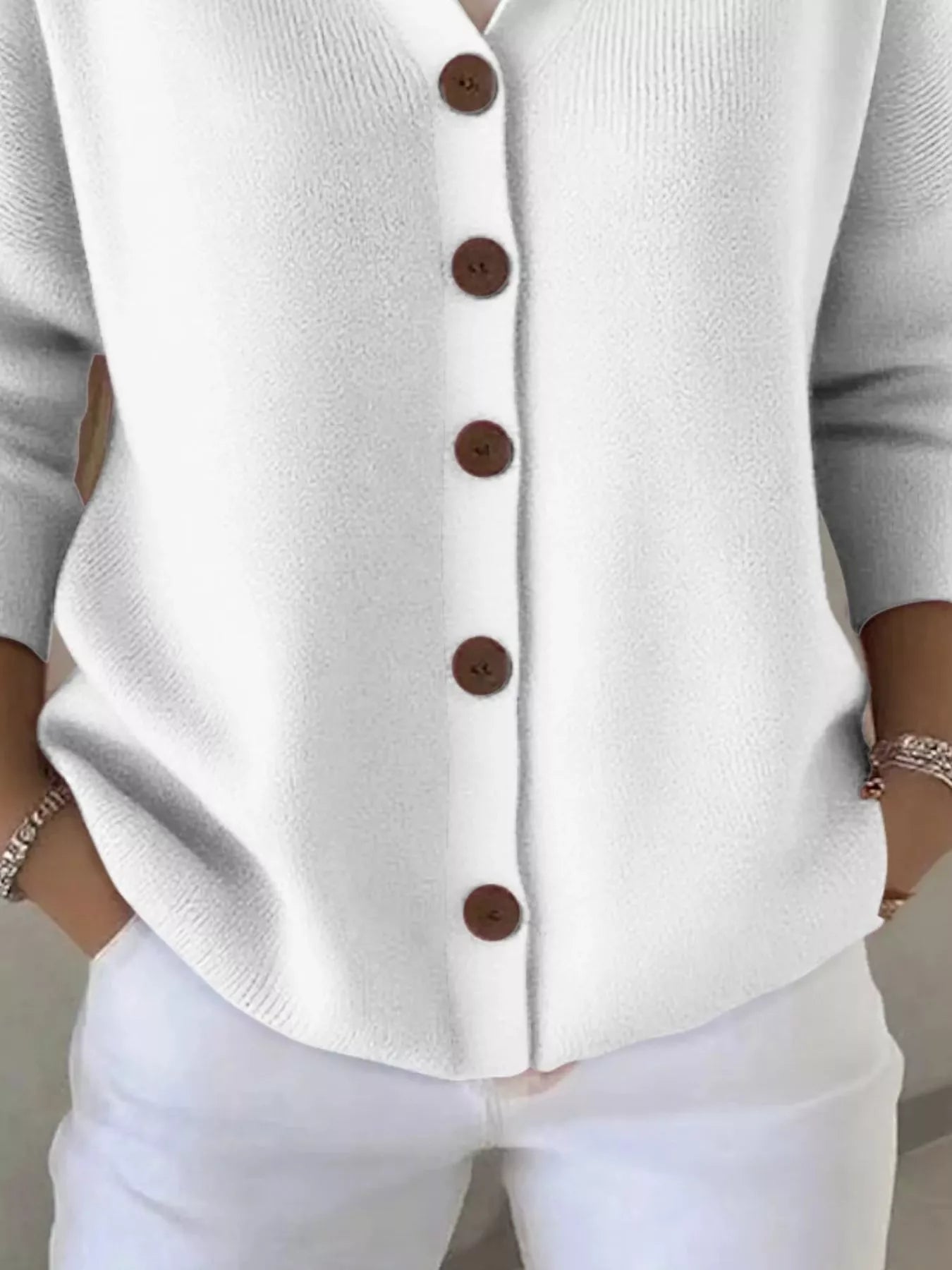 Full Size Hooded Button-Front Soft Knit Cardigan Plus Size OutfitFlow