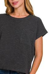 Zenana Round Neck Short Sleeve T-Shirt OutfitFlow