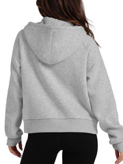 Half-Zip Hoodie with Kangaroo Pocket OutfitFlow