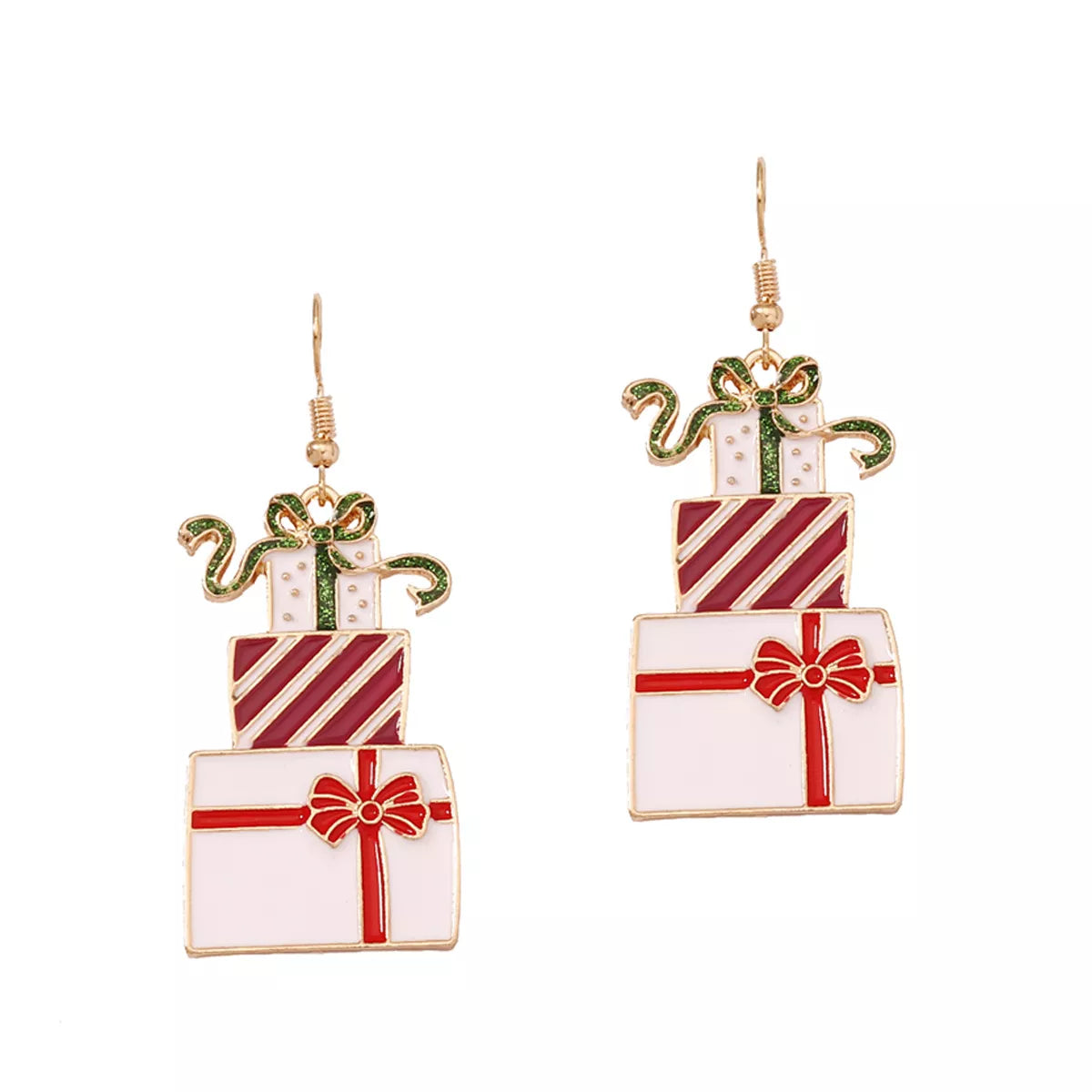 Christmas Gift Box Dangle Earrings OutfitFlow