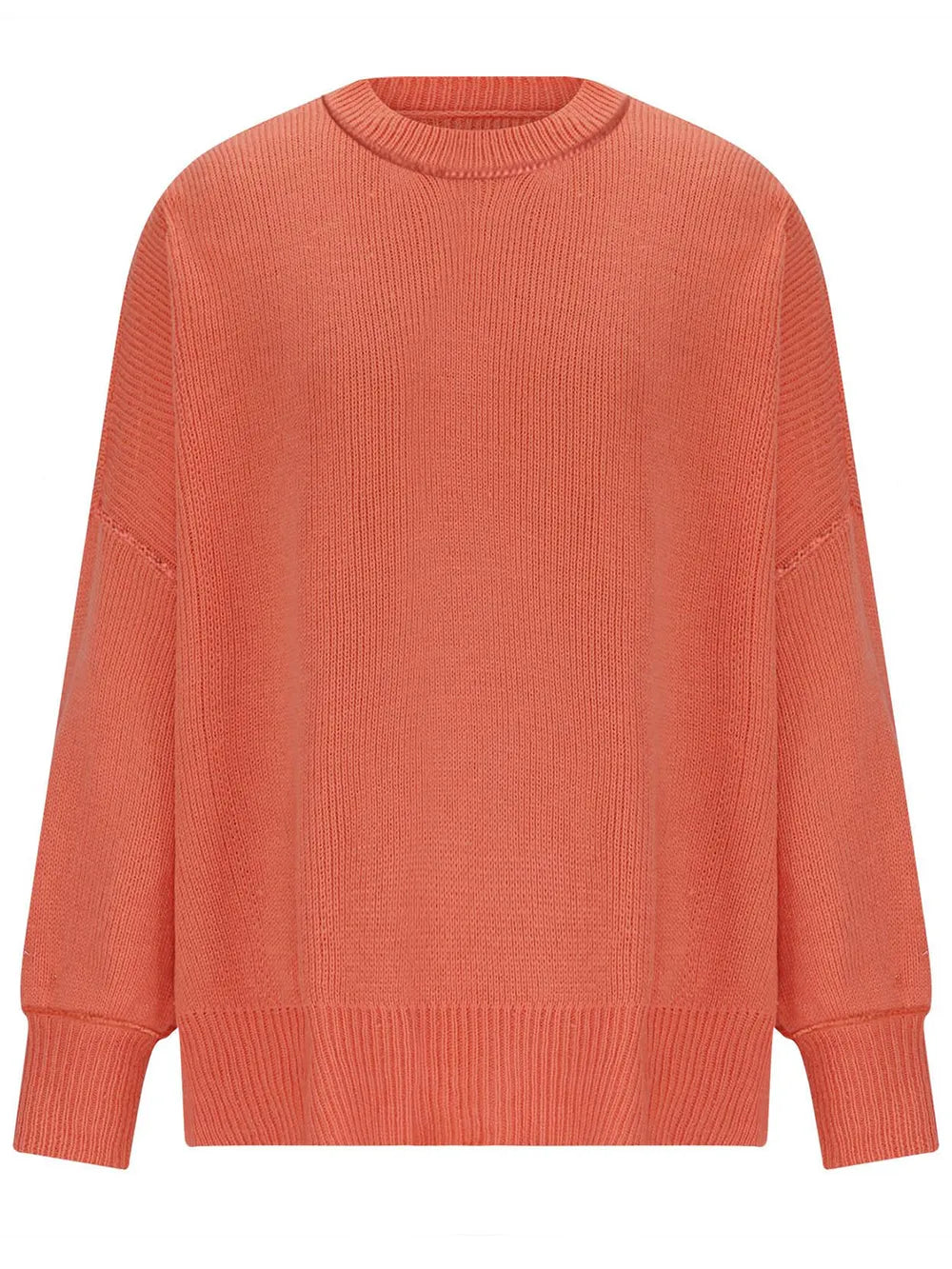 Round Neck Long Sleeve Sweater OutfitFlow