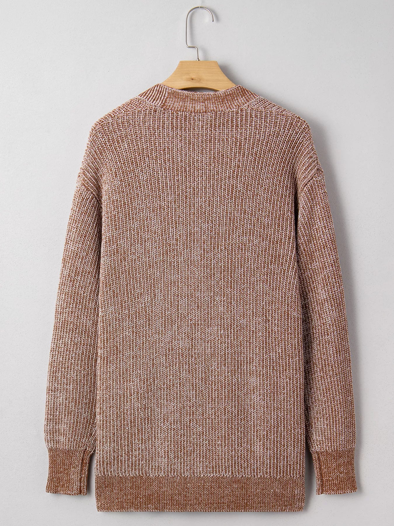 Open Front Dropped Shoulder Cardigan with Pockets OutfitFlow