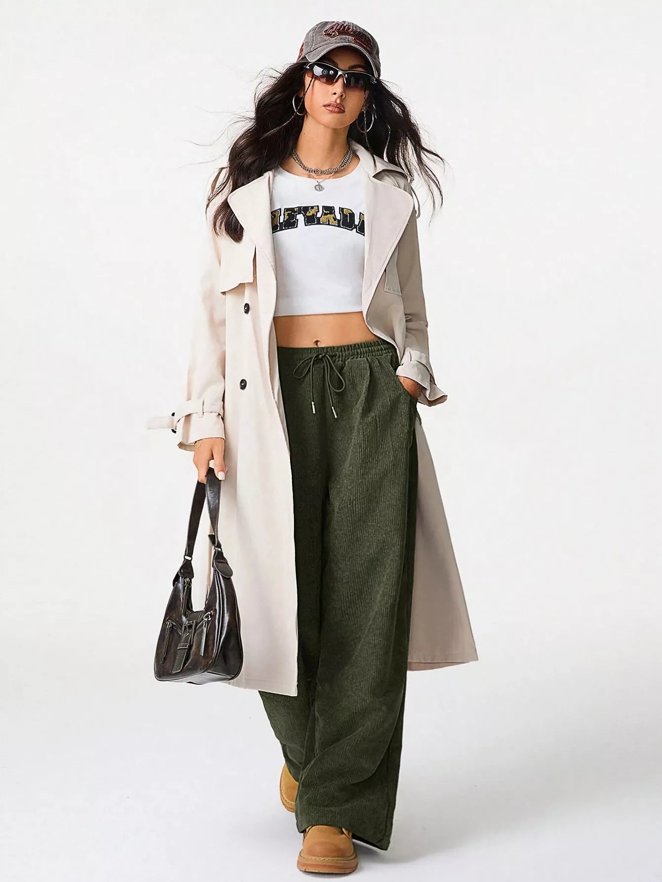 Corduroy Wide Leg Pants OutfitFlow