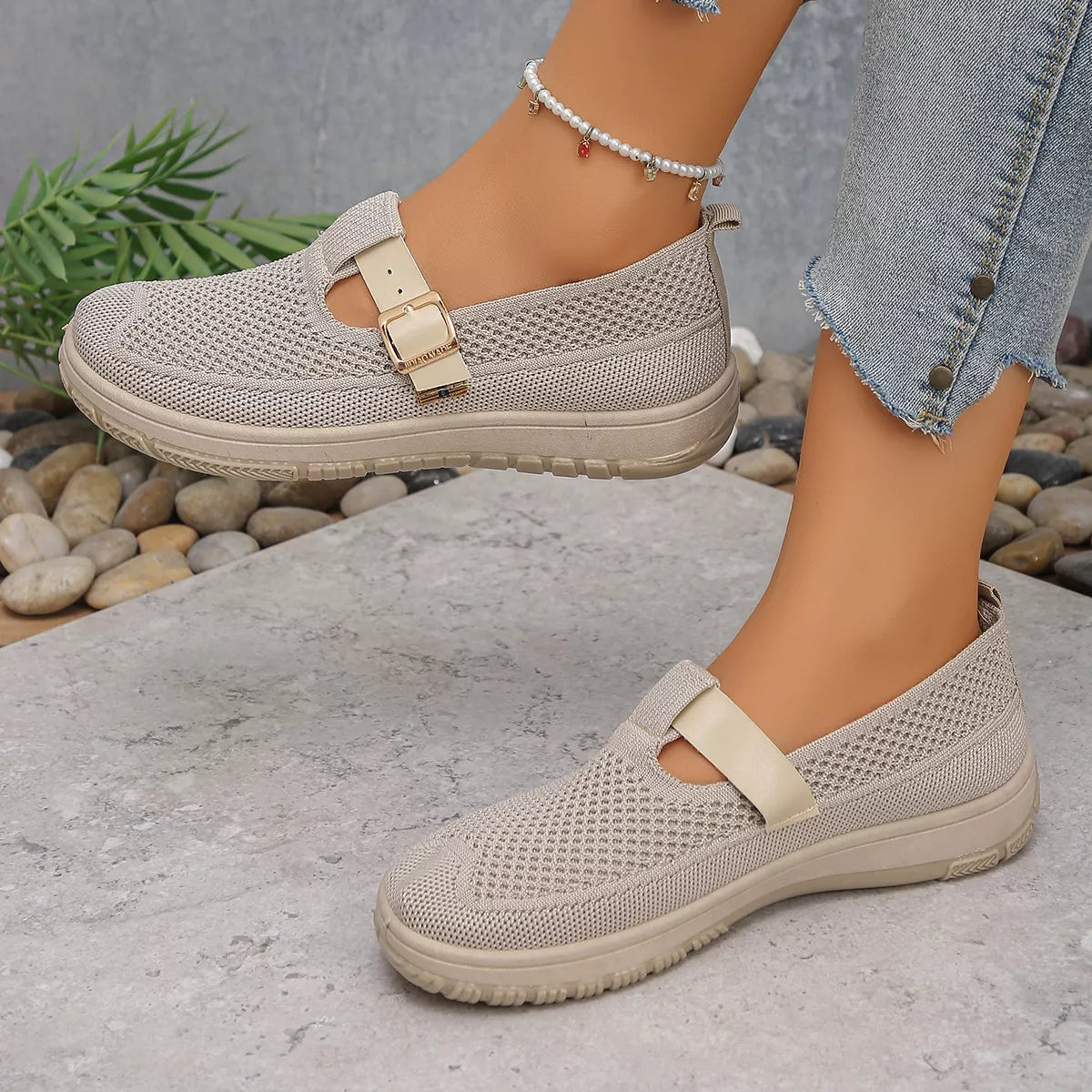 Round Toe Platform Slip-Ons OutfitFlow