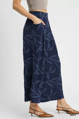 Umgee Jacquard Wide-Leg Pants OutfitFlow