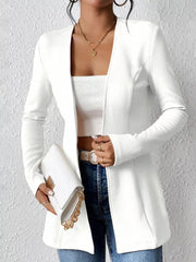 One Button Long Sleeve Blazer OutfitFlow