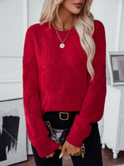 Outfit Flow - Round Neck Long Sleeve Sweater