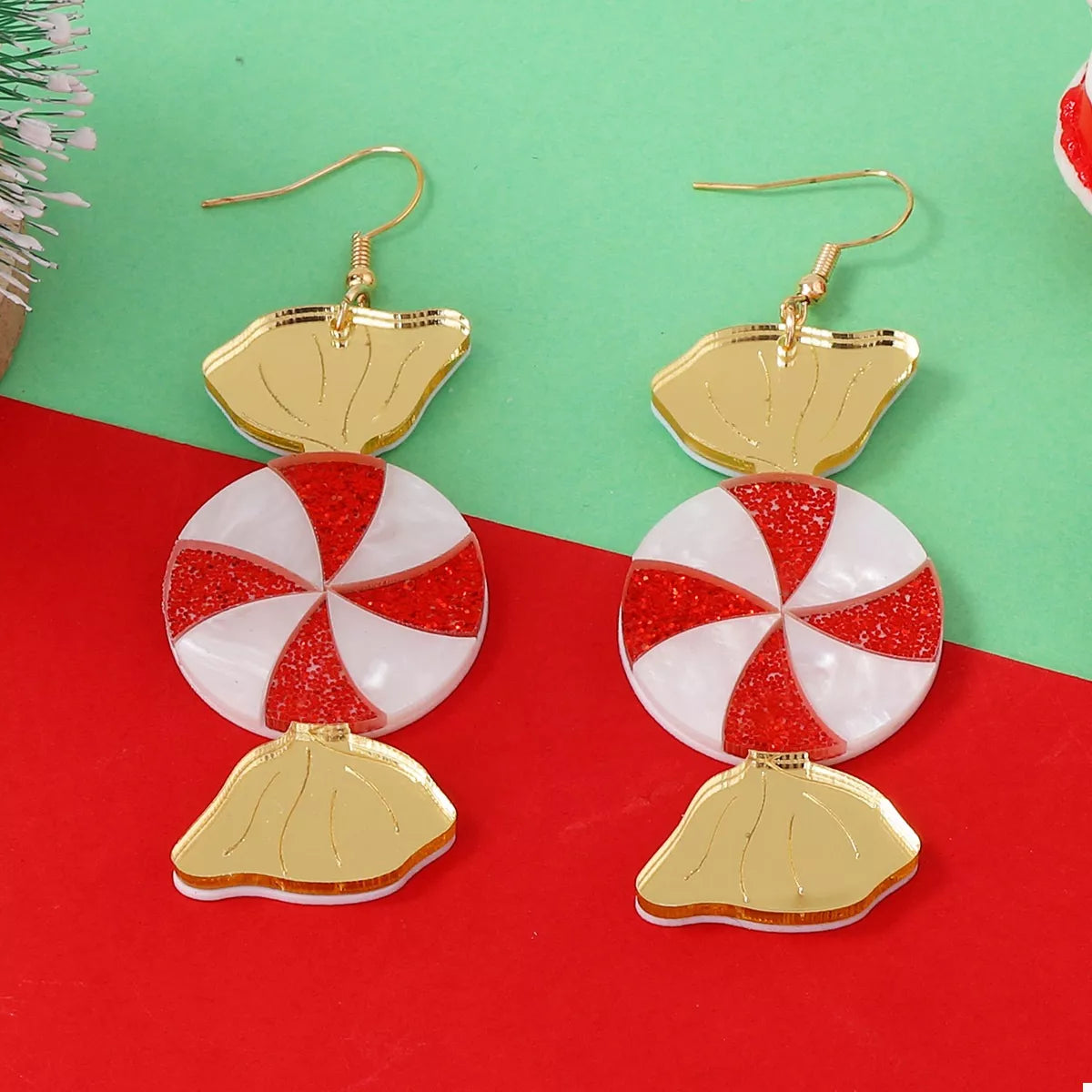 Christmas Candy Drop Earrings OutfitFlow