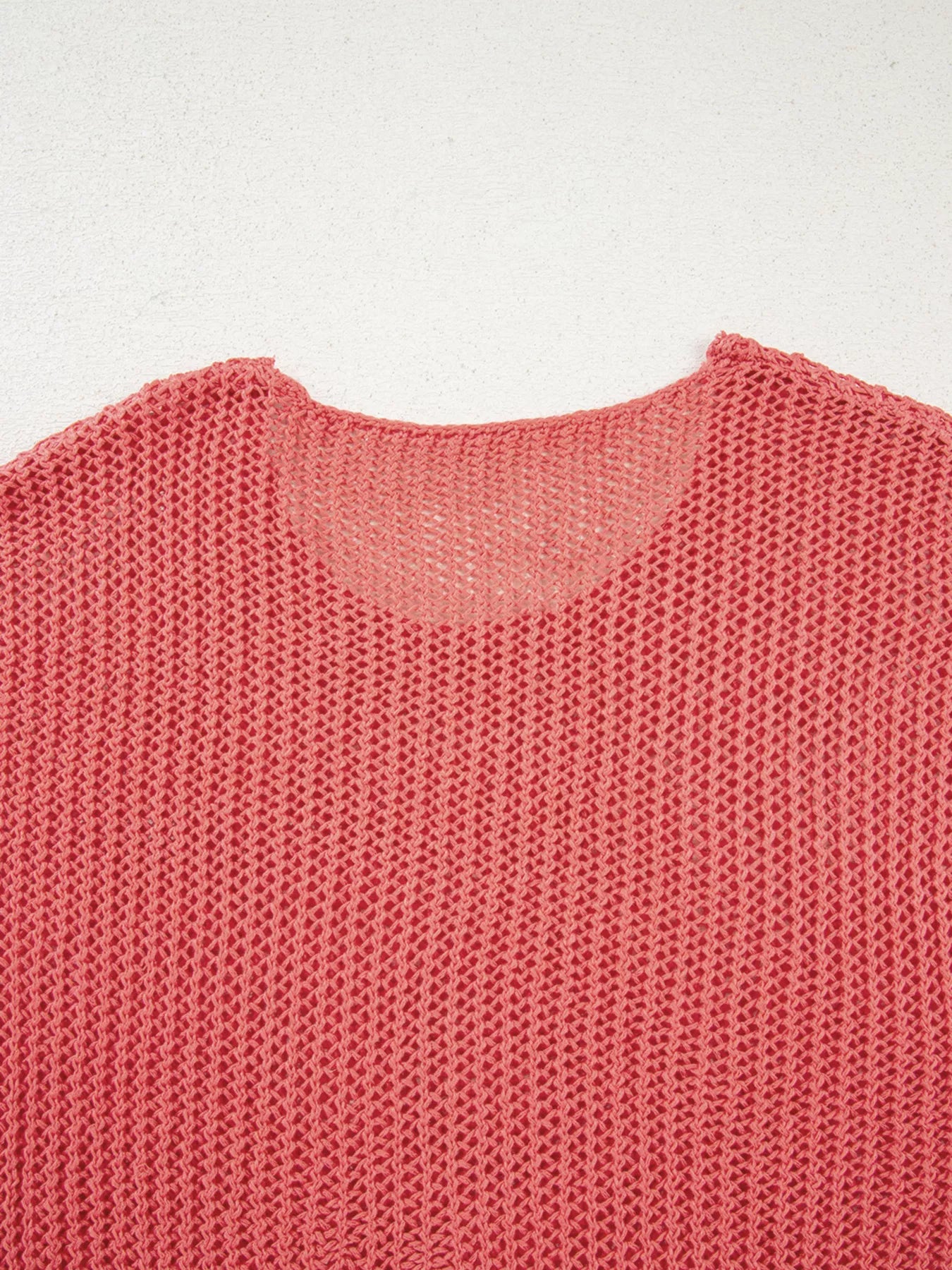 Crochet Hollow Out Long Sleeve Knit Top OutfitFlow
