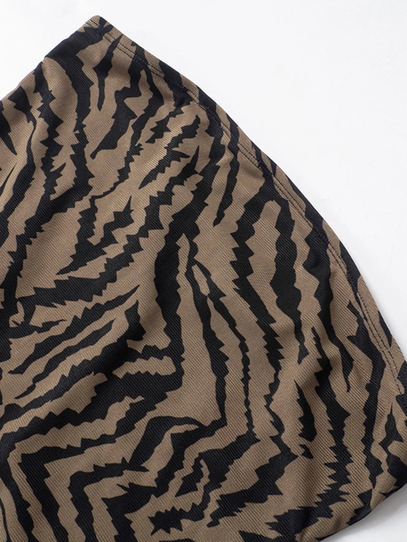 Zebra Print Maxi Dress with Side Slit OutfitFlow