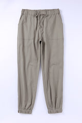 Drawstring Side Zip Joggers OutfitFlow