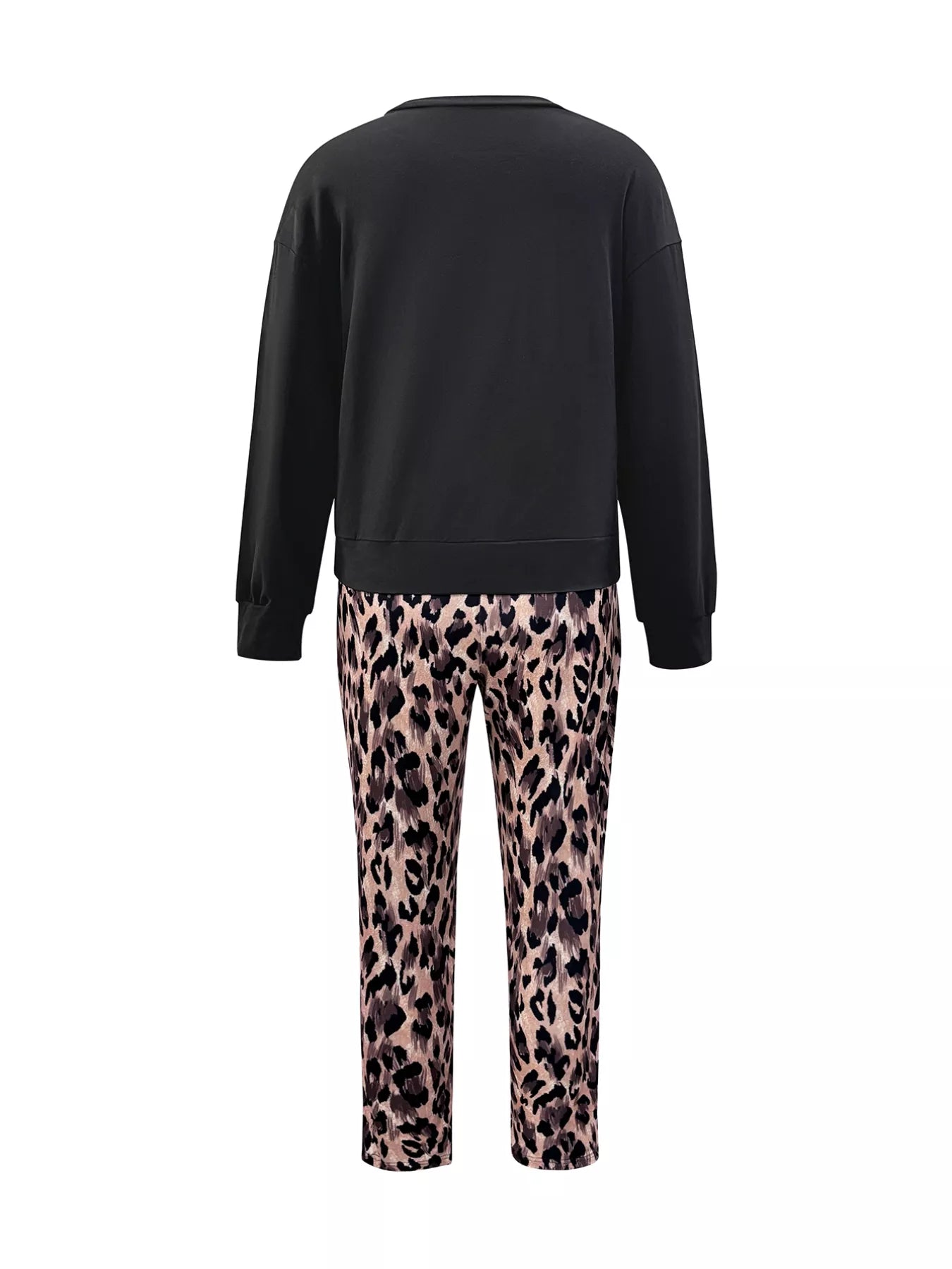 Leopard Print Top and Pants Set OutfitFlow