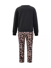 Leopard Print Top and Pants Set OutfitFlow